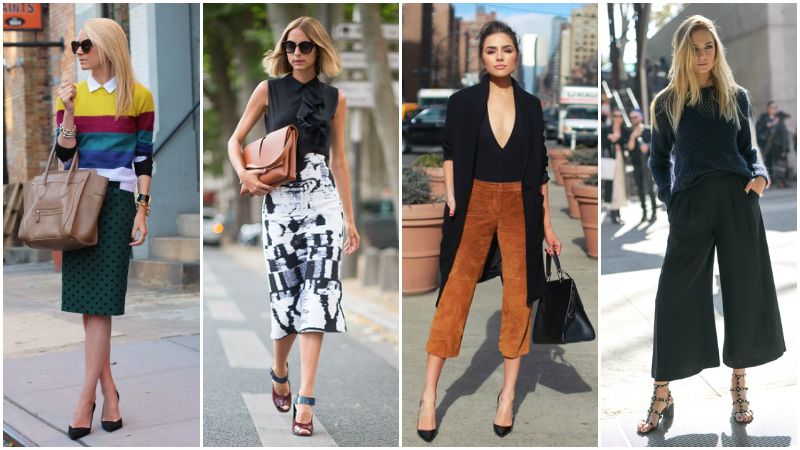 Trendikäs pukeutuminen kuvattuna eri naisten kautta